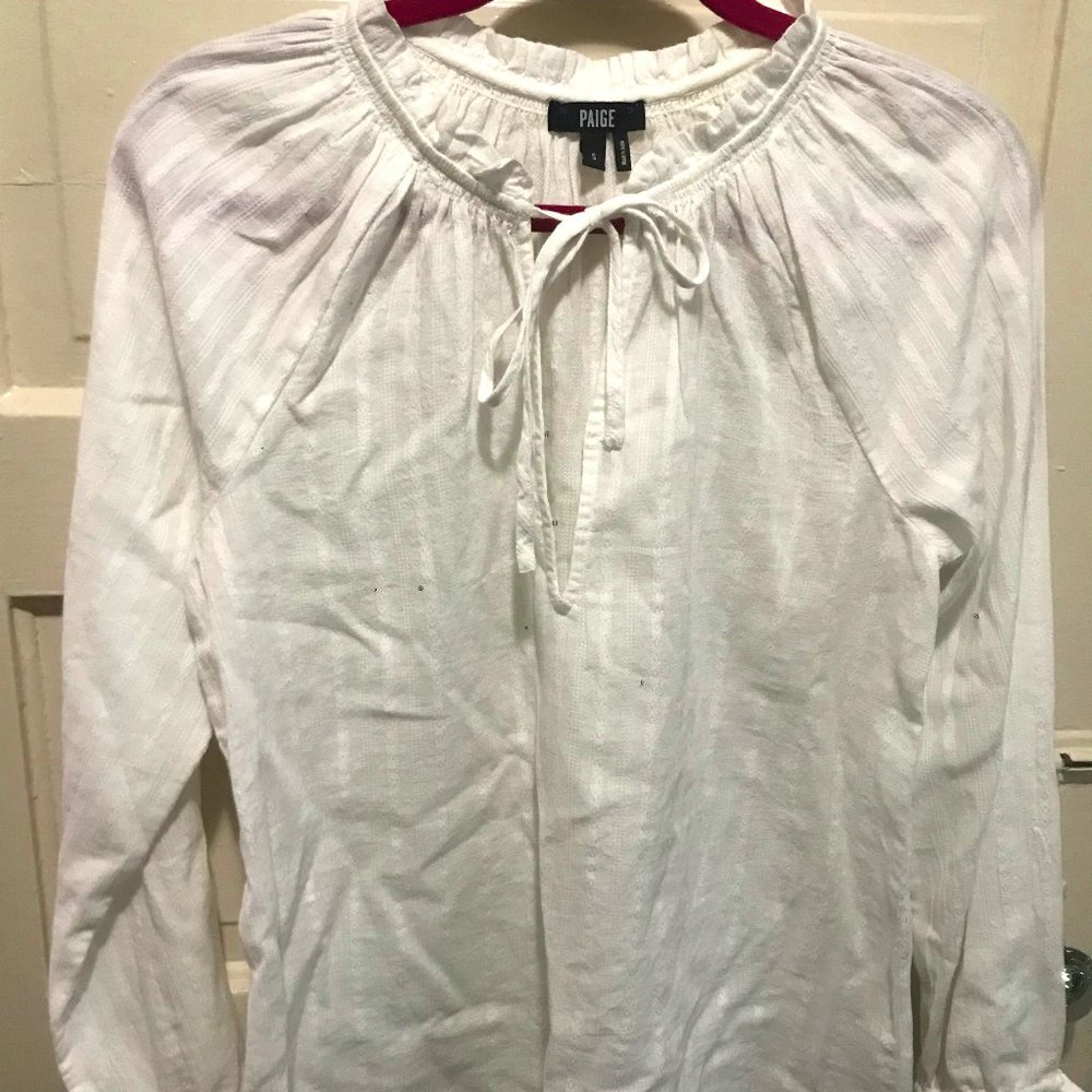 Piage Longsleeve White Blouse